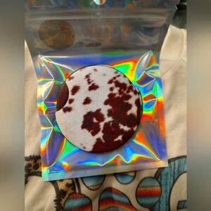 Cow Print Car Coaster Set Of 2 New